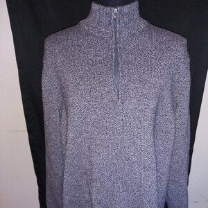 Calvin Klein Men's Mock Neck Quarter Zip Long Sleeve Sweater Size Large